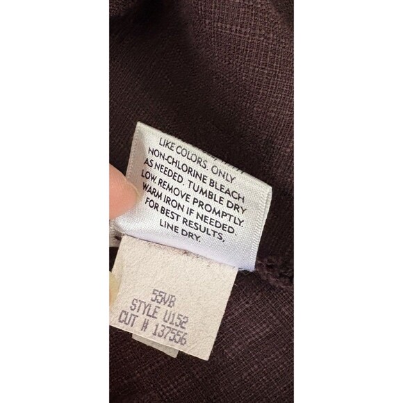 Eileen Fisher Sleeveless Linen Blend Top Women's Size Medium Eggplant Textured - Picture 7 of 14
